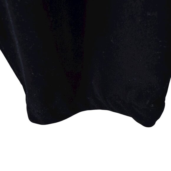 Vtg Joan Leslie Petite Pant Velour Pull On Comfort Black Straight Leg High Rise - Picture 11 of 11